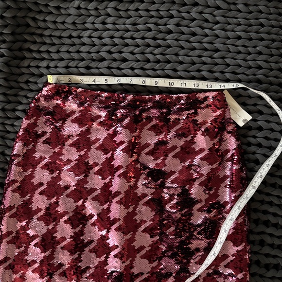 NWT Anthro Houndstooth Sequin Pencil Skirt Size 8 - Picture 6 of 6